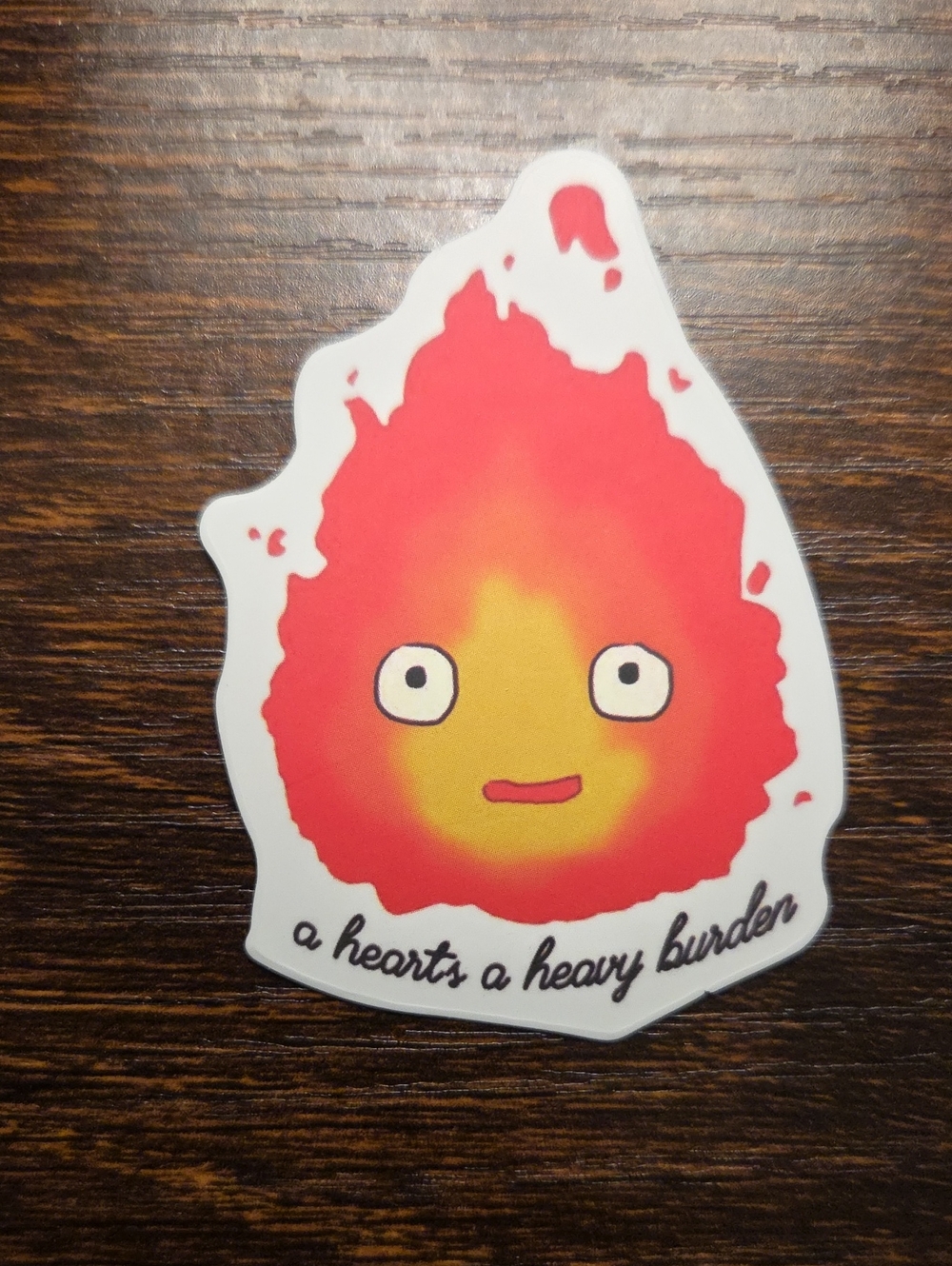 Red & Yellow Flame Character Sticker - Home Design Accent